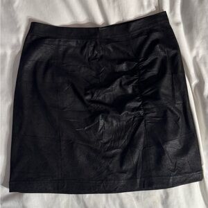 Free People Black Light Suede Skirt